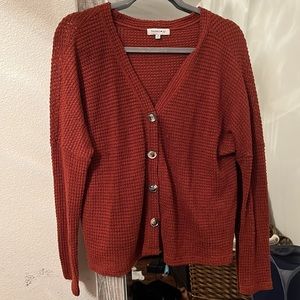 Hooked up orange cardigan